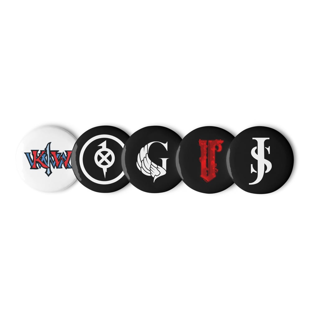 Image of Set of pin buttons