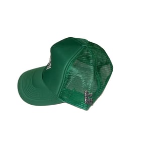 Image of Ghost Trucker Hat in Forest Green