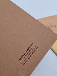 Image 4 of Notebook recycled kraft paper • A5 A6 linocut print