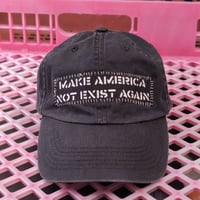Image 1 of make america not exist again hat