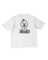 Image 2 of White DF Oversize tee "Blessed"