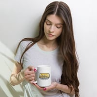 Image 3 of White glossy mug - Yellow