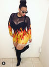 Flame Mesh Cover Up