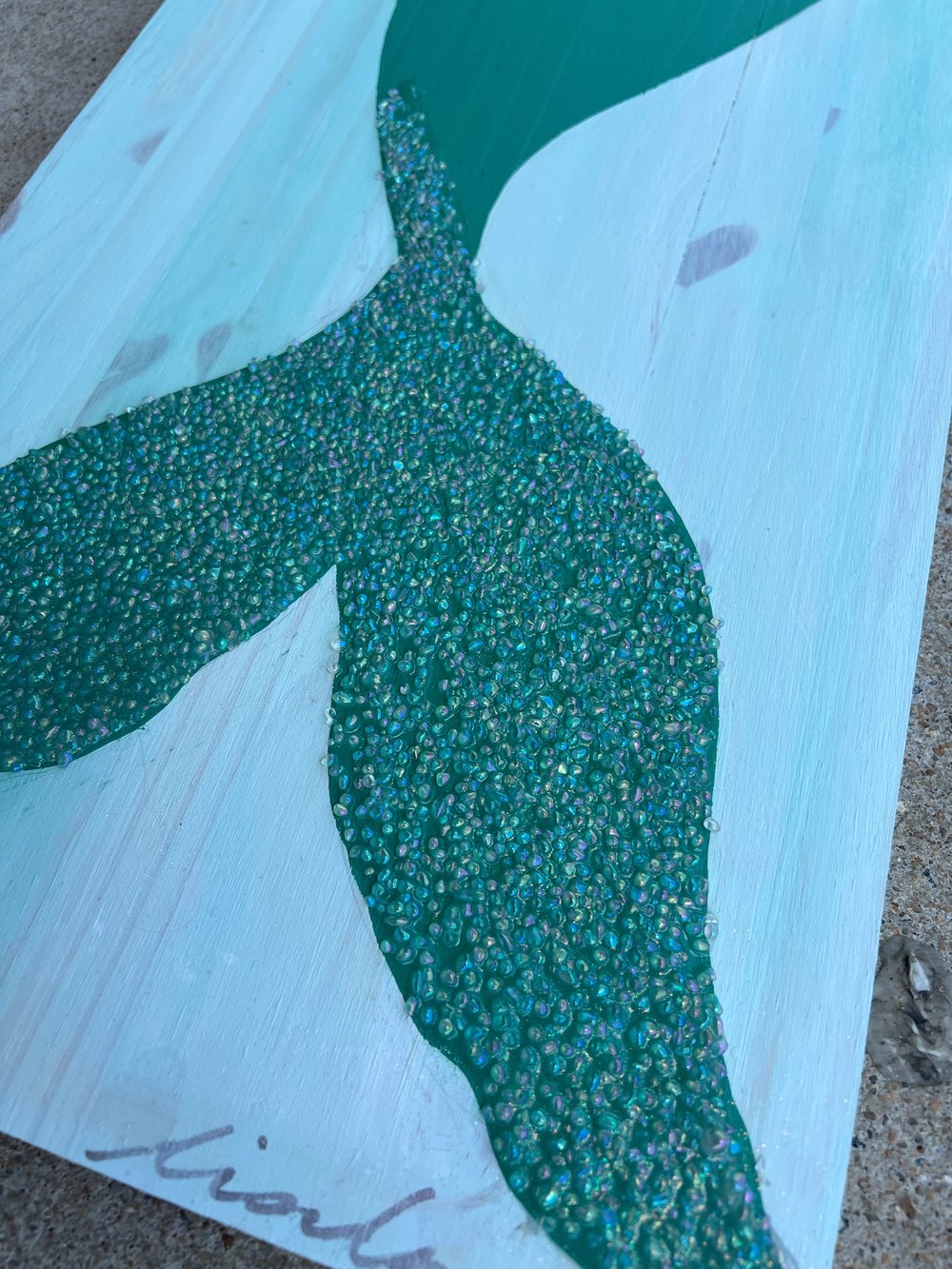 Image of Green Opal Painted Mermaid 