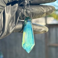 Image 1 of Crystal Pendant 2 - Aquatic Opalescent Twist
