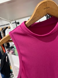 Image 2 of raspberry ribbed bodysuit 