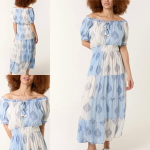 Image of Bardot Gold Tassel Dress