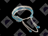 Image 3 of Aqua Chevron Bracelet 