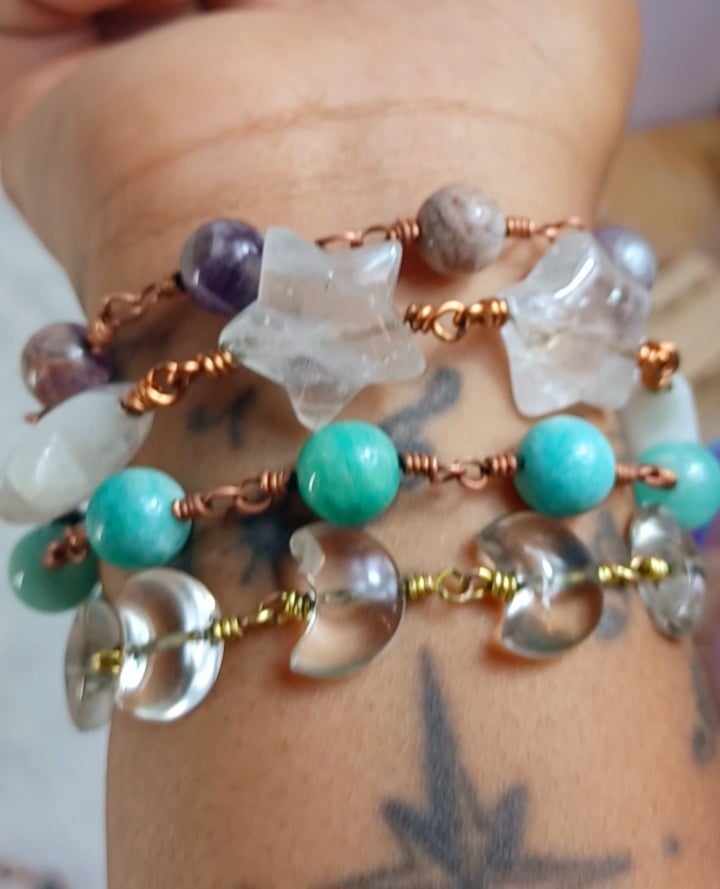 Image of Crystal gemstone bracelets 