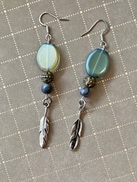 Image 3 of Stormy Feather Earrings