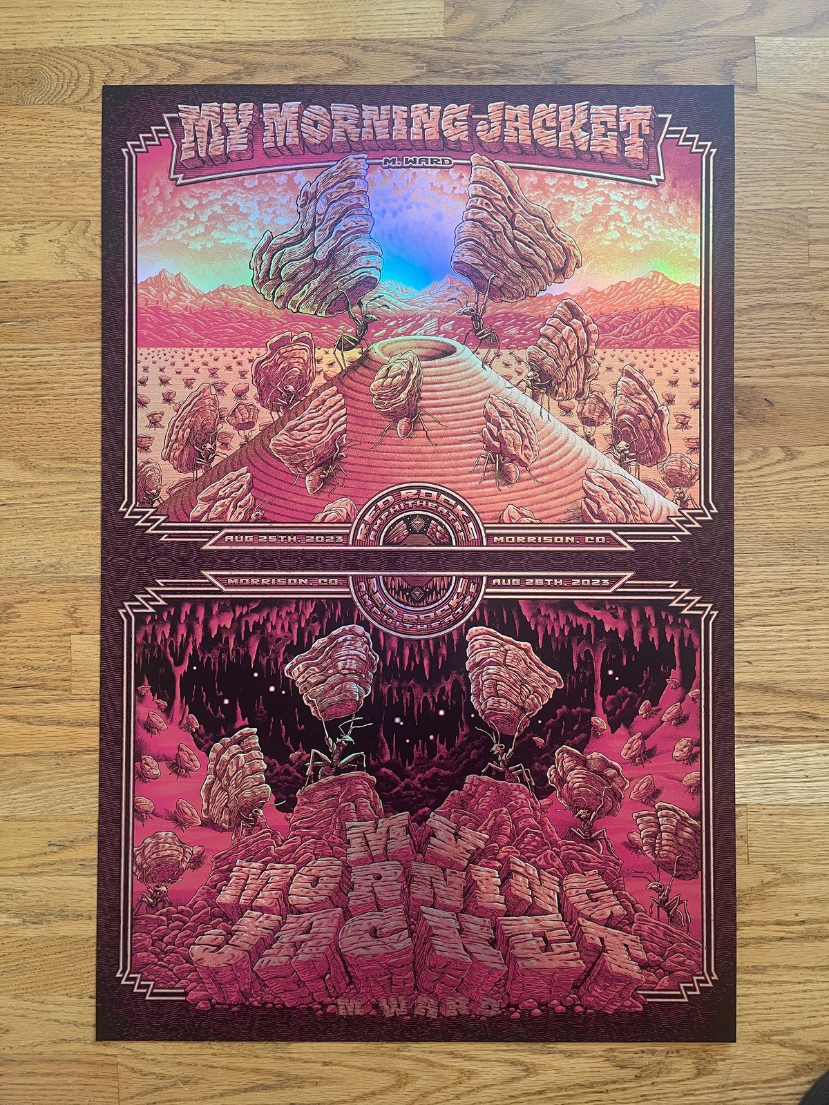 MMJ Red Rocks Uncut Diptych RAINBOW FOIL Pete Schaw Visuals