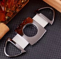 Image 2 of Gun Metal Straight Cut Cigar Cutter 