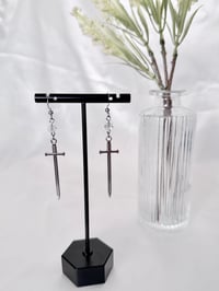 Iridescent Sword Earrings