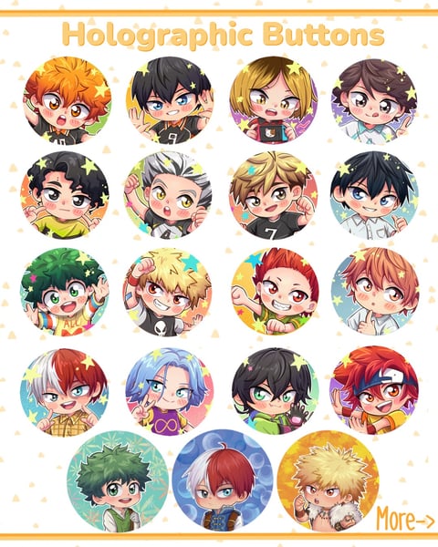 Image of [NEW] Button [Haikyuu, Sk8, MHA, Given]