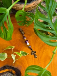 Image 2 of Mushroom Dangle with Rhodonite 