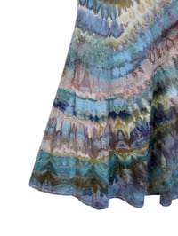 Image 5 of M Stretch Knit Fit and Flare Midi Dress in Earthy Spiral Ice Dye