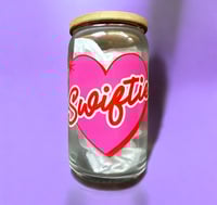 Image 2 of Swiftie Heart 16 OZ Glass Cup