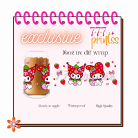 Strawberry KM UV DTF Cup wrap