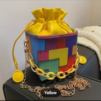 Image 1 of Yellow Colorblock Mini Crossbody