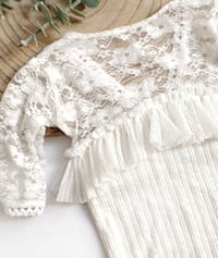 Image 2 of Sitter girls bodysuit - Lara | white | 9-12 months | cake smash