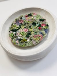 Image 3 of White Framed Circle Of Stitch -Pinks