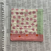 Image 4 of “Happy Friends” Scrappy Quilted Coaster