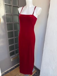 Image 1 of Red Rum Velvet Stretch Maxi Dress S/M