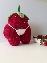 Image 1 of Cheeky strawberry pillow 