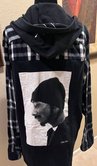 Vintage Black/White Hoodie Flannel Shirt Snoop Dogg
