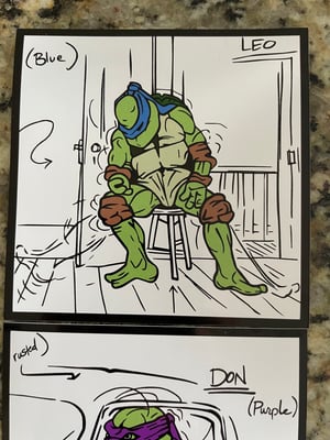 Image of 4" Leo & Don Sketch Sticker Set