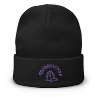 Image 1 of GJRXLYSSA  Embroidered Black Beanie