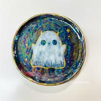 Image 2 of Happy Ghost Trinket Dish with rainbow effect (4.3 Inches Diameter)