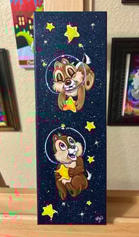 12”x4” Canvas Art- Space Chipmunks