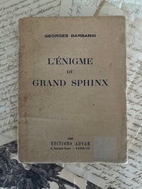 Image 1 of L’énigme du Grand Sphinx, de Georges Babarin, 1946, éditions Adyar