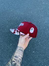 Image 3 of CARDINAL RED LOS ANGELES CUSTOM FITTED CAP