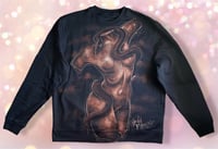 Image 1 of “VENUS” CUSTOM BLEACH PAINTED PULLOVER SWEATER XL