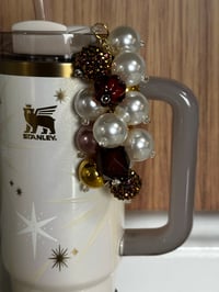 Image 2 of Starlight Shimmer Gold, Champagne and Cream Tumbler Straw Bauble