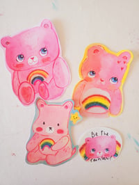 Image 1 of Pink care bear sticker pack 