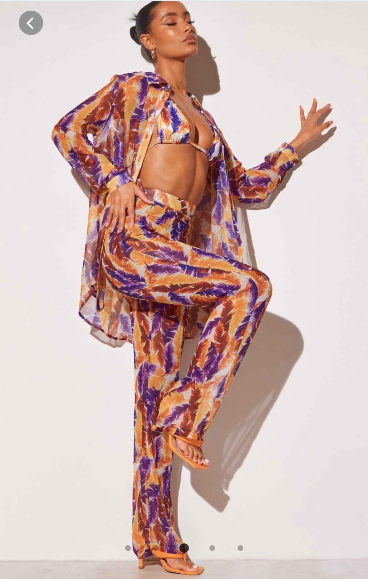 Image of LEAF PRINT BIKINI (SIZE 8) & BEACH COVERUP SET (SIZE 10)  