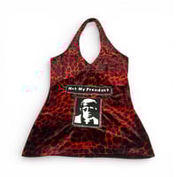 Image 1 of Not My President leopard halter top