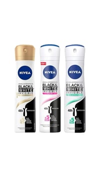 Image 1 of NIVEA invisible black & white spray 150 ml antiperspirant