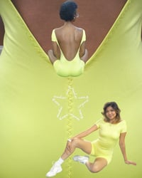 Image 2 of Yellow active lounge backless romper 