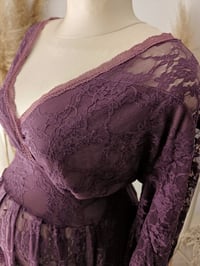 Image 5 of photography lace dress Melanie - size M - dark purple | photo props