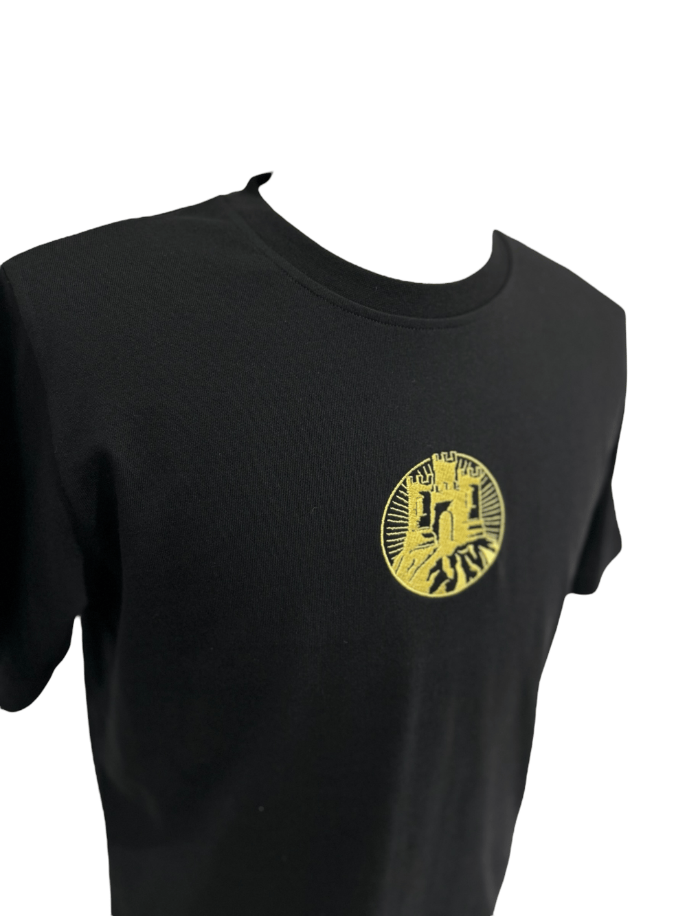 Black  / Gold Castle Embroidered T-shirt