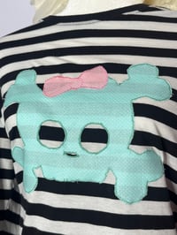 Image 2 of Pastel Goth Skull Striped Top (M)