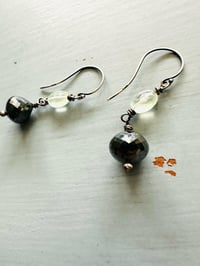 Image 5 of hematite disco ball earrings