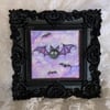 ‘Soot Bat’ Original Watercolor Painting ~ Framed 