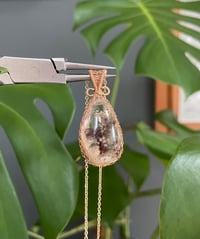 Image 1 of Gold Garden Quartz Teardrop Crystal Necklace