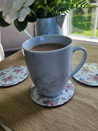 Image 2 of Pink Flower Coasters - 4 pack