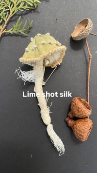 Image 3 of Gold cap mushroom brooch 